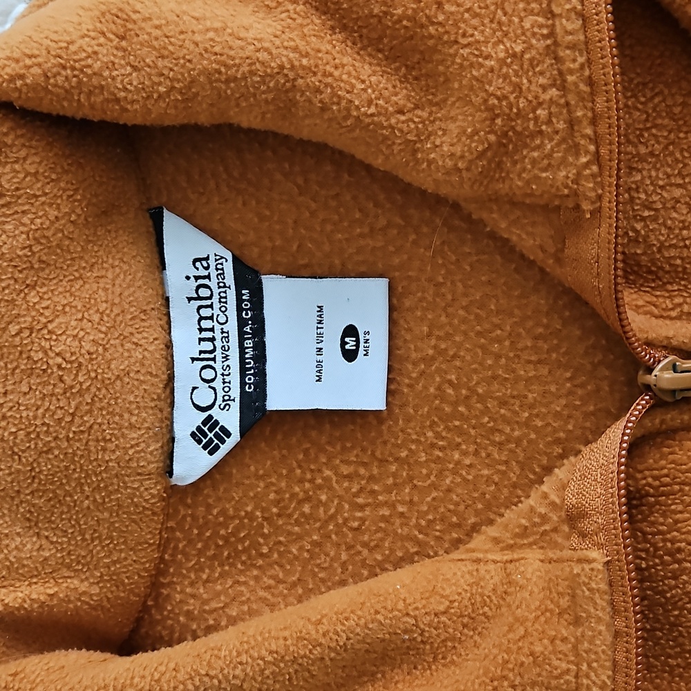2X🍁HP🍁Columbia Orange Zipper Fleece Jacket Vintage - Picture 3 of 11